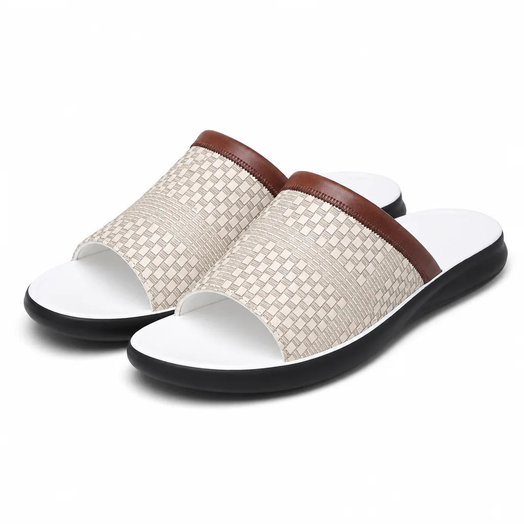 Dylan Open-Toe Slides - Color:White;Size:38