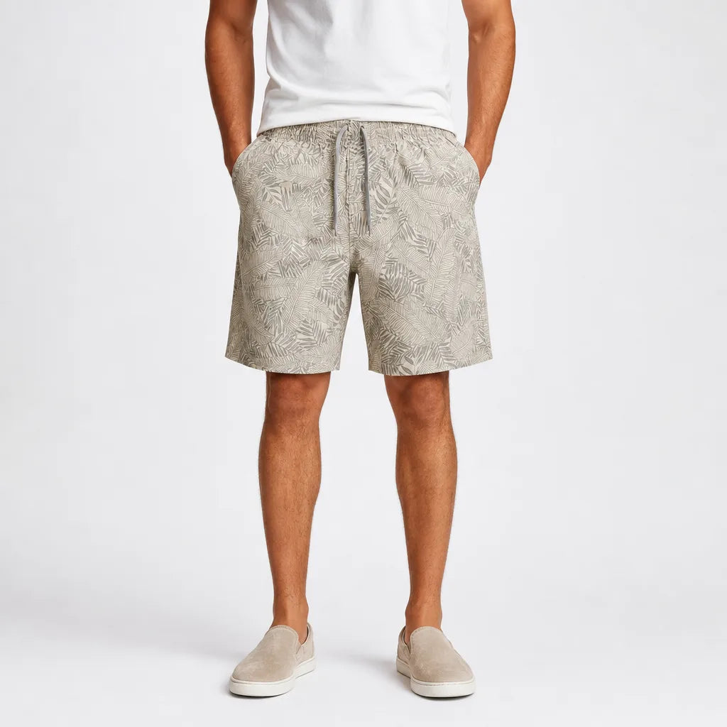 Men's Beige Milo Cotton Utility Shorts