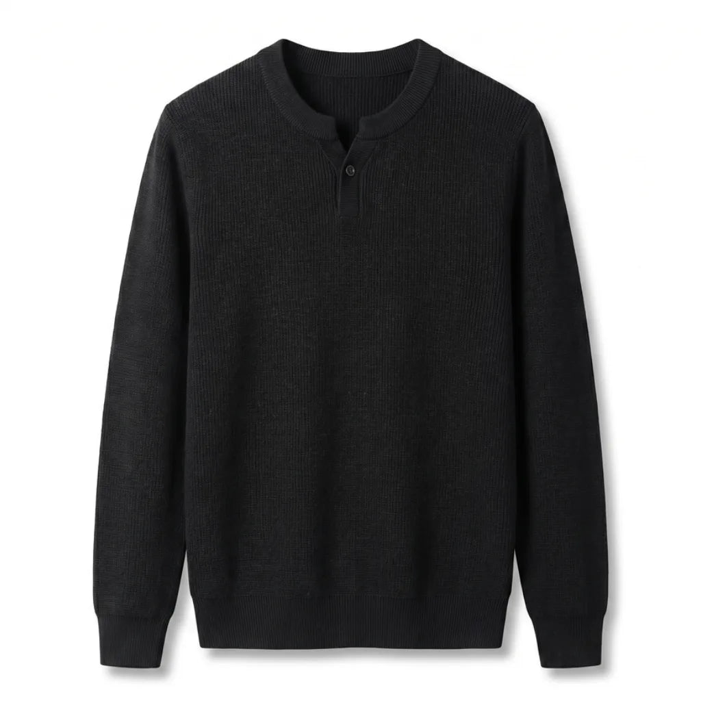 Edward Cotton Sweater - Color:Black;Size:S