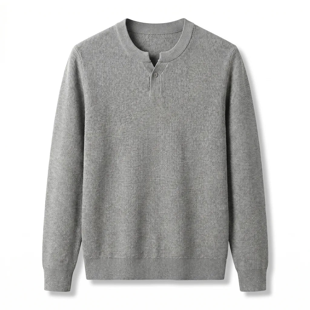 Edward Cotton Sweater - Color:Gray;Size:S