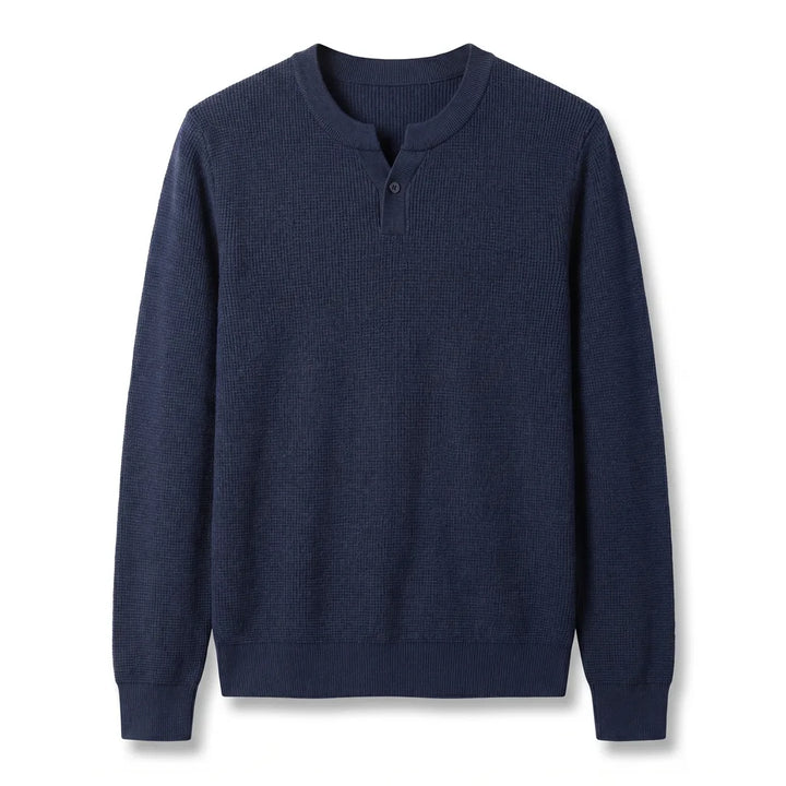 Edward Cotton Sweater - Color:Navy;Size:S