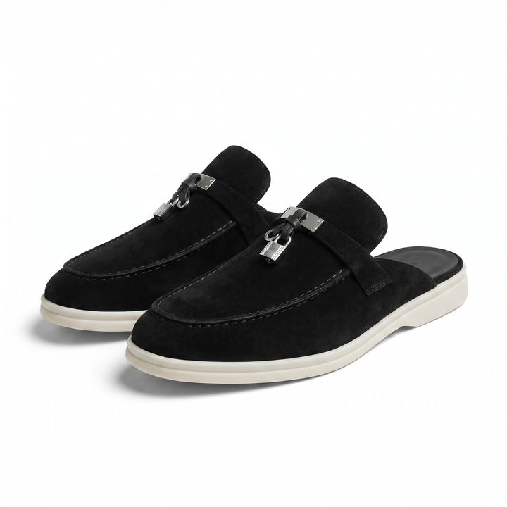 Edward Mule Slides - Color:Black;Size:36