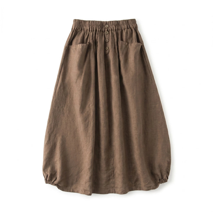 Elara Flow Skirt - Color:Brown;Size:XS