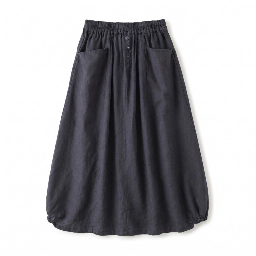 Elara Flow Skirt - Color:Navy;Size:XS