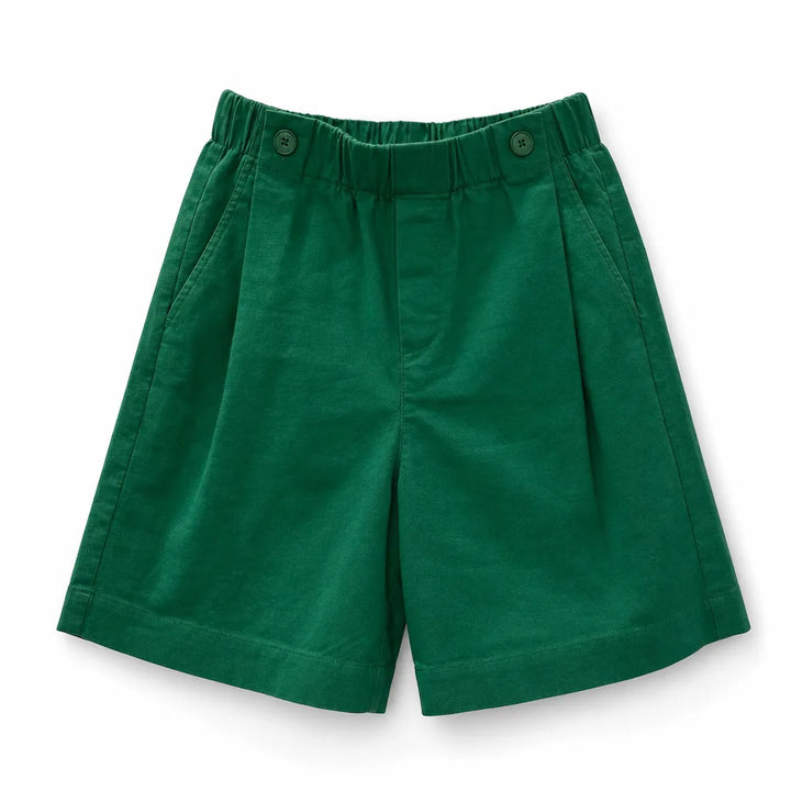 Eleanor Cotton Bermuda Shorts - Color:Green;Size:XS