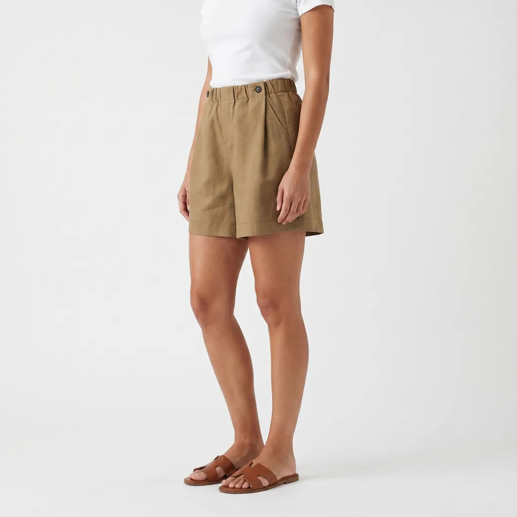 Women's Khaki Oswald Cotton Bermuda Shorts