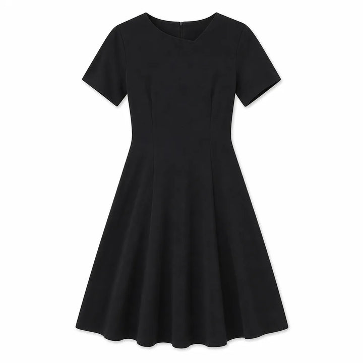 Elena Black Mini Dress - Color:Black;Size:S