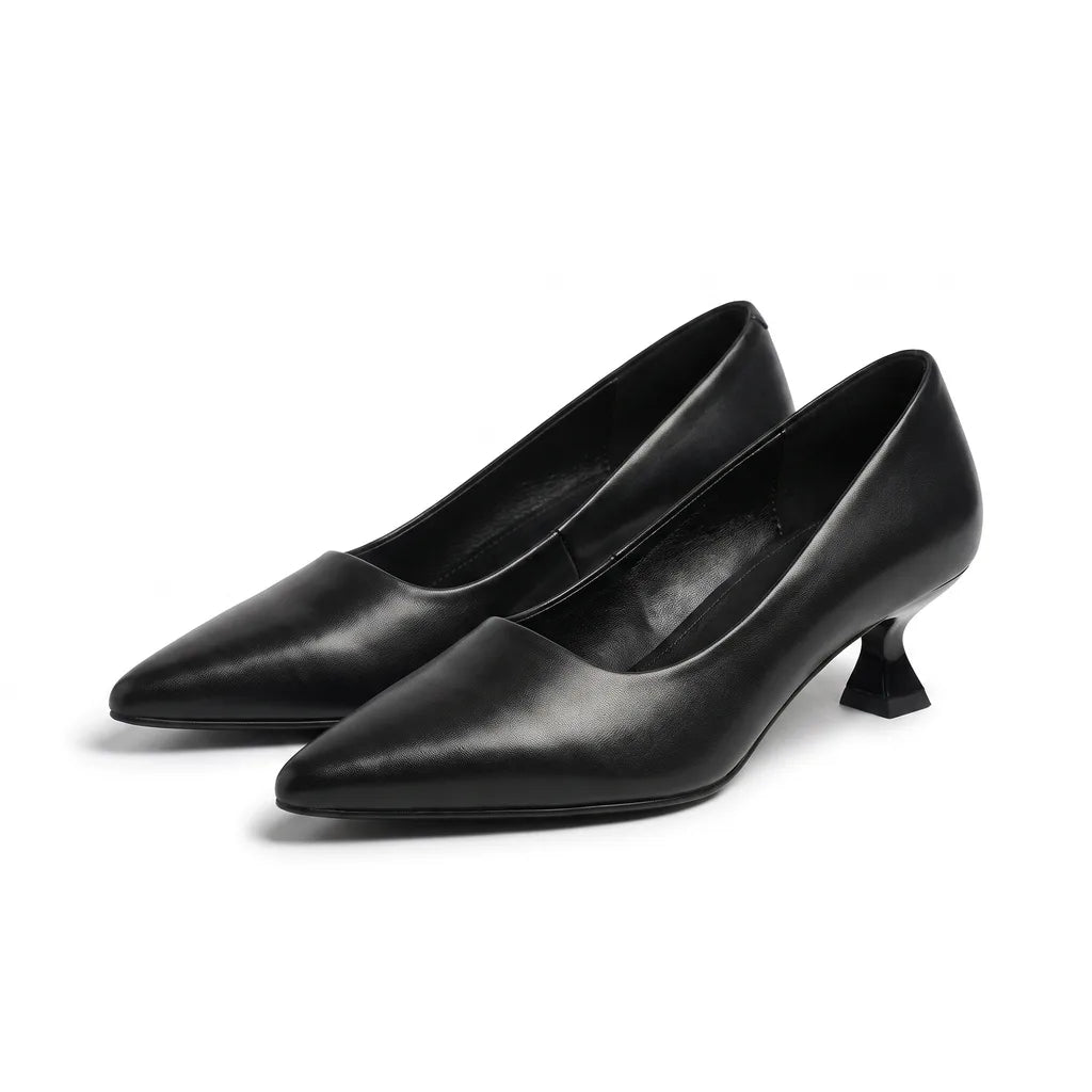 Elenia Tapered Heel Pumps - Color:Black;Size:35