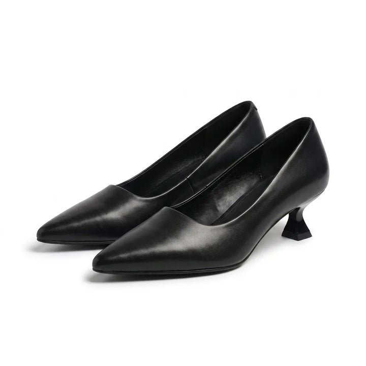 Elenia Tapered Heel Pumps - Color:Black;Size:35
