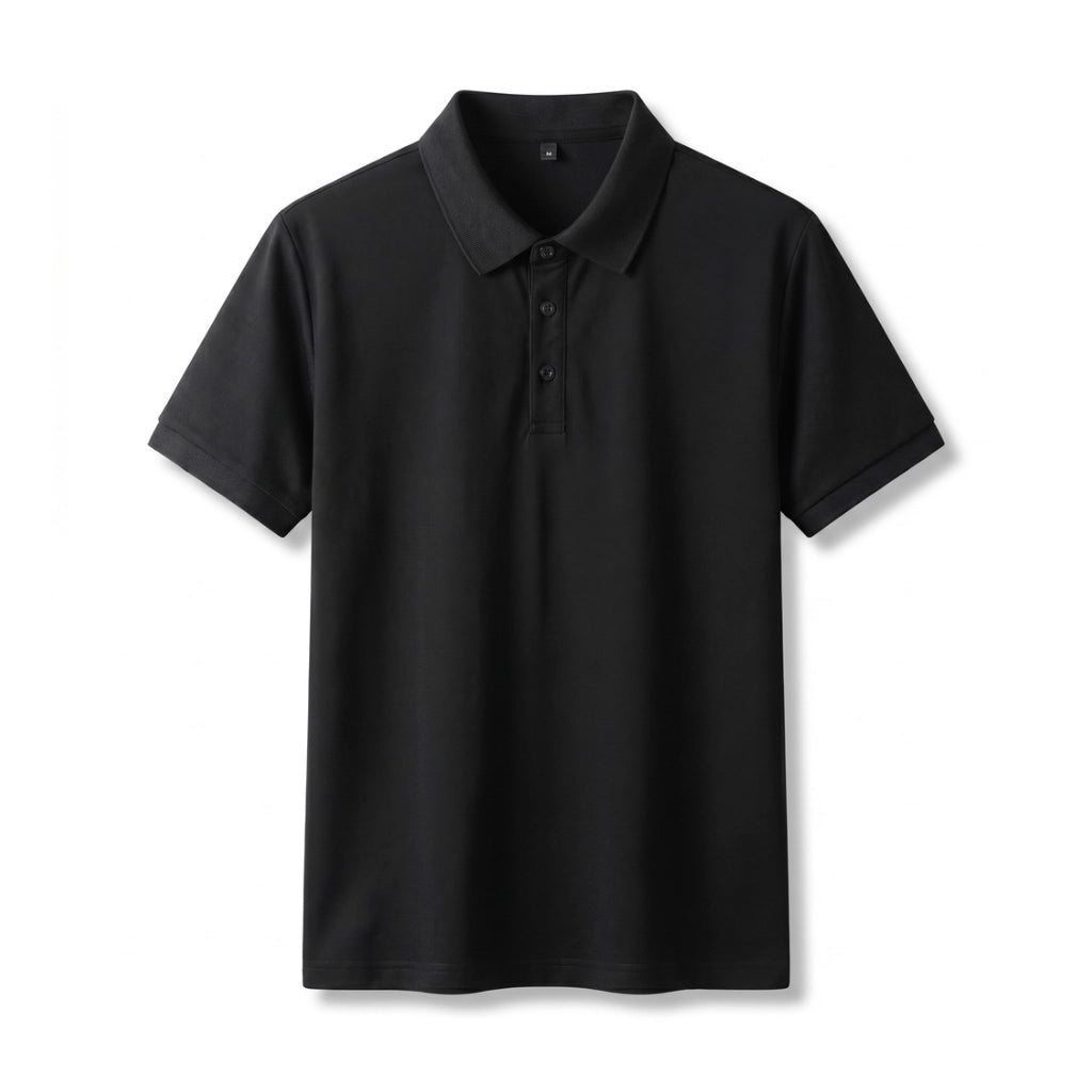 Elias Relaxed Polo Shirt - Color:Black;Size:S
