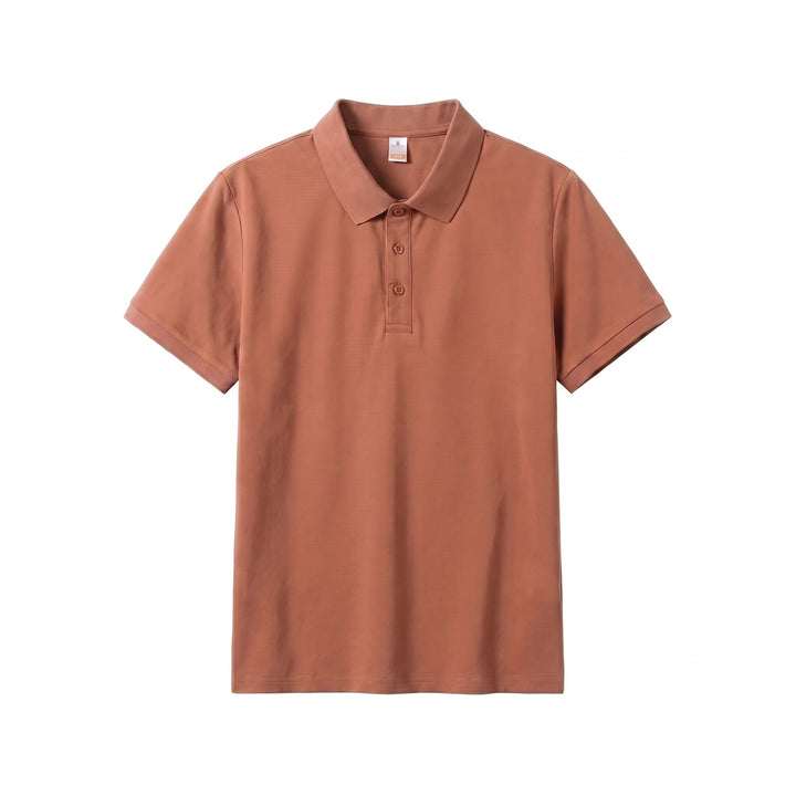 Elias Relaxed Polo Shirt - Color:Brick Red;Size:S