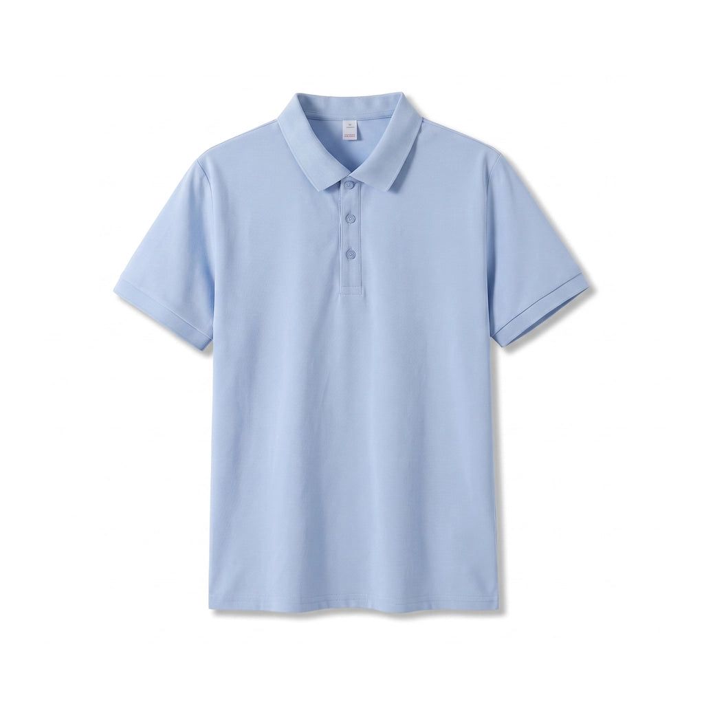 Elias Relaxed Polo Shirt - Color:Sky Blue;Size:S