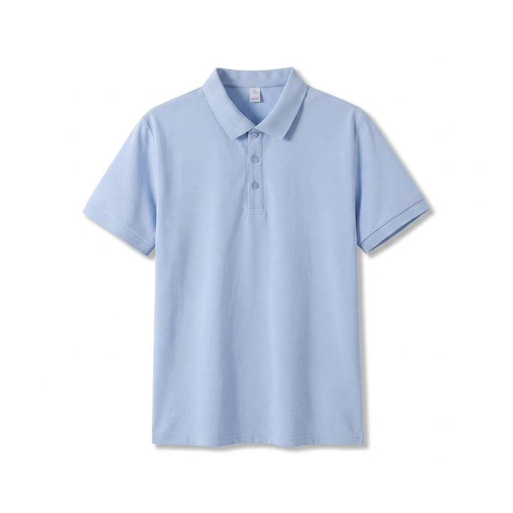 Elias Relaxed Polo Shirt - Color:Sky Blue;Size:S
