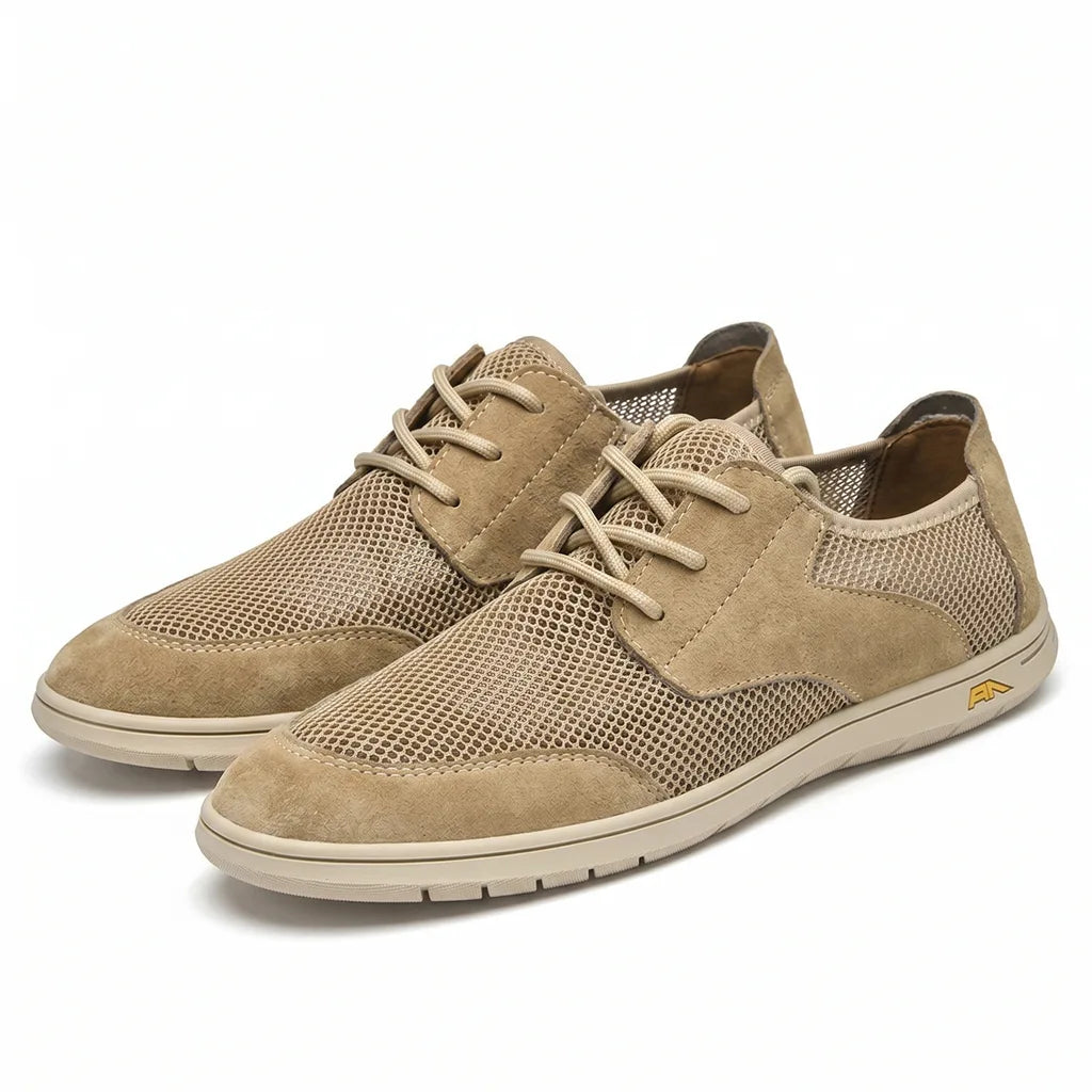 Elina Lace-Up Sneakers - Color:Beige;Size:38