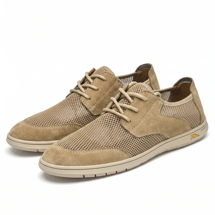 Elina Lace-Up Sneakers - Color:Beige;Size:38