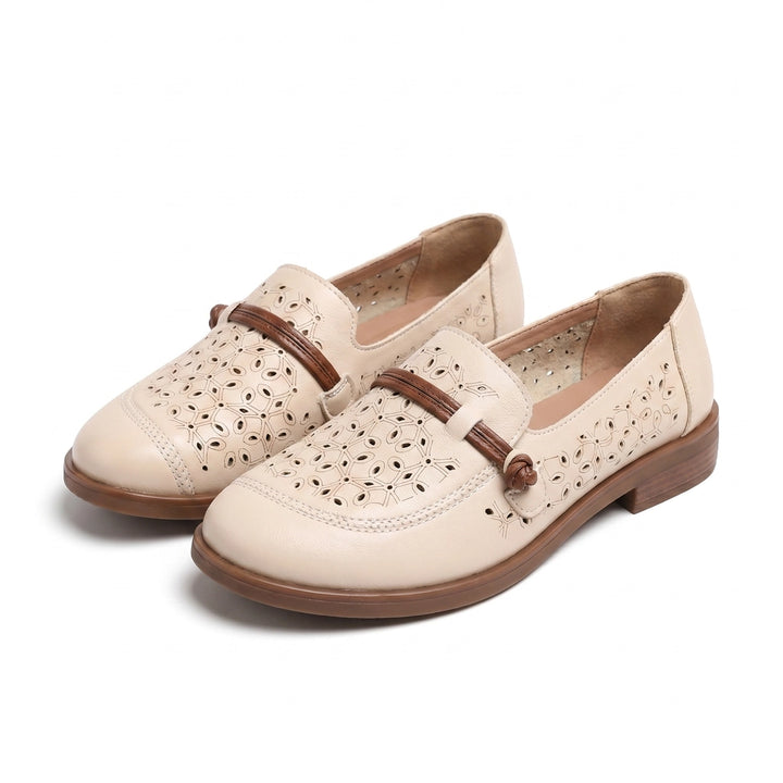 Eliza Soft Sole Flats - Color:Beige;Size:35