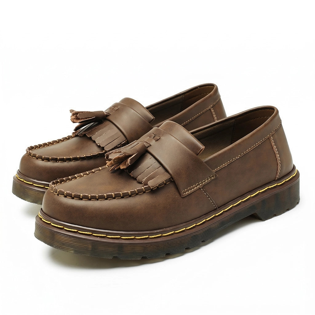 Elliot Tassel Loafers - Color:Beige Brown;Size:38