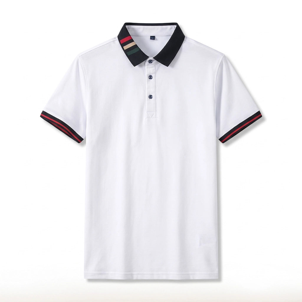 Emerson Cotton Polo Shirt - Color:White;Size:XS