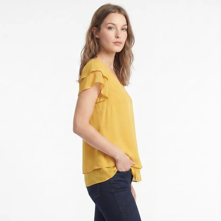 Walton V-Neck Chiffon Top