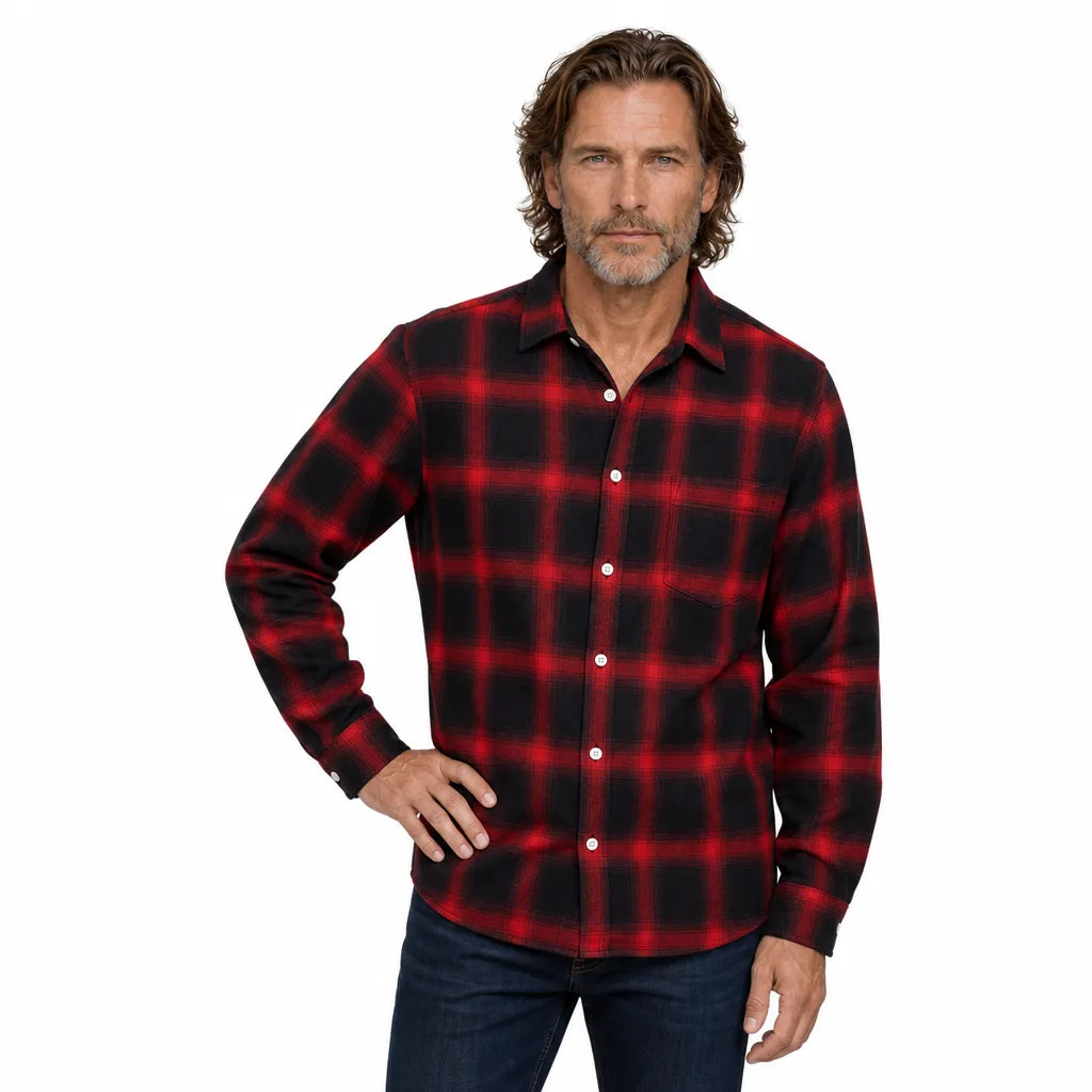 Men's Red Madeleine Washed Work Shirt (Copy)