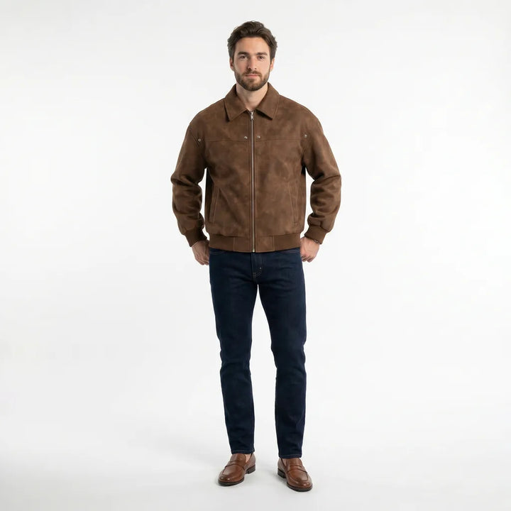 Men's Brown Forrester Relaxed Zip Jacket