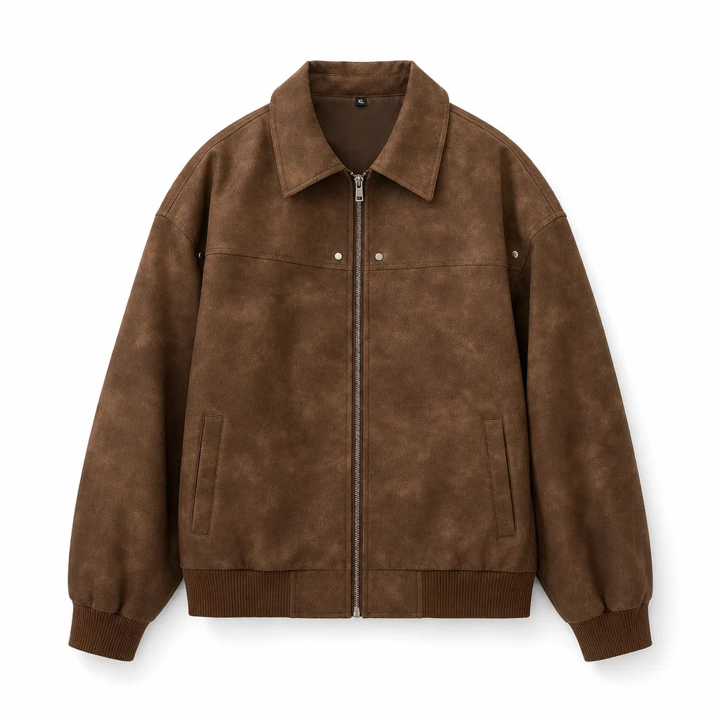 Forrester Relaxed Zip Jacket - Color:Brown;Size:L
