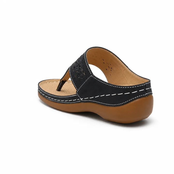 Women's Black Forsythe Rhinestone Thong Slides