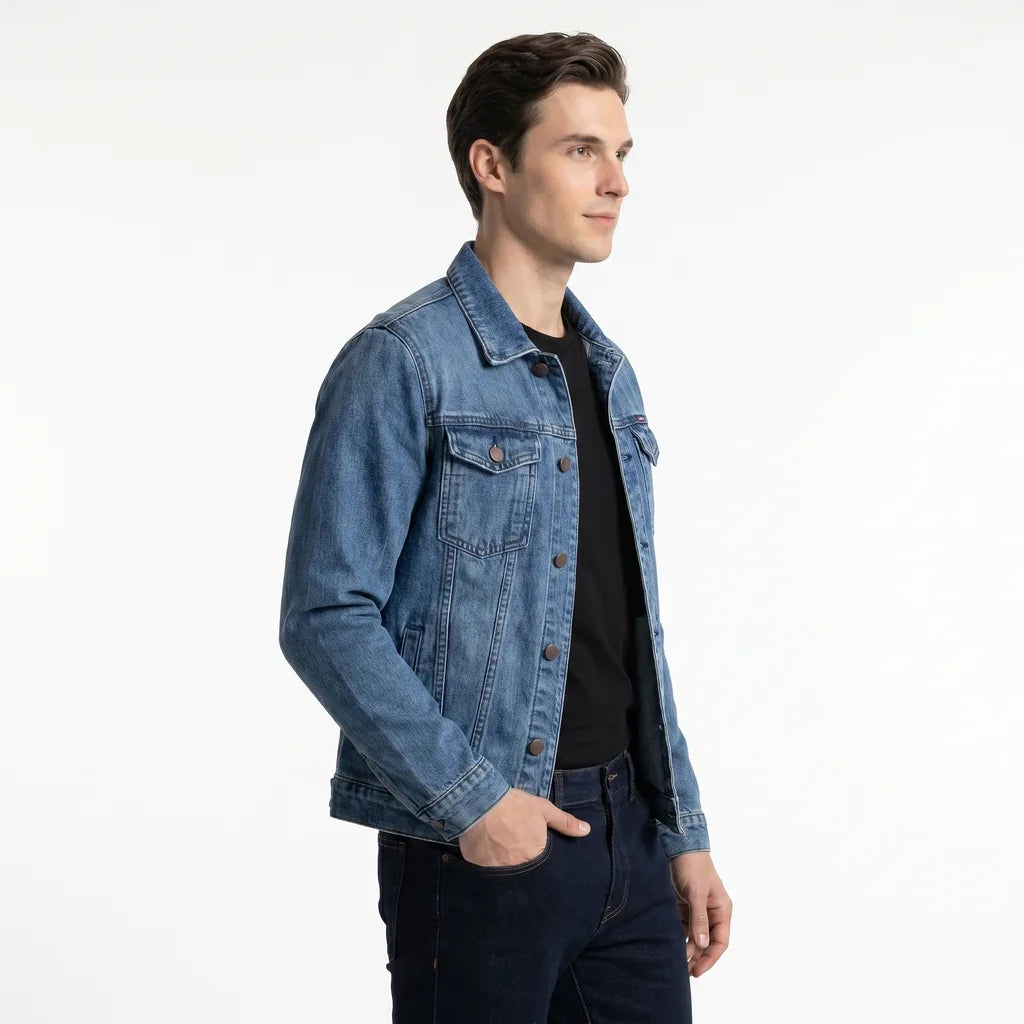Men's Blue Fairbanks Cotton Denim Jacket