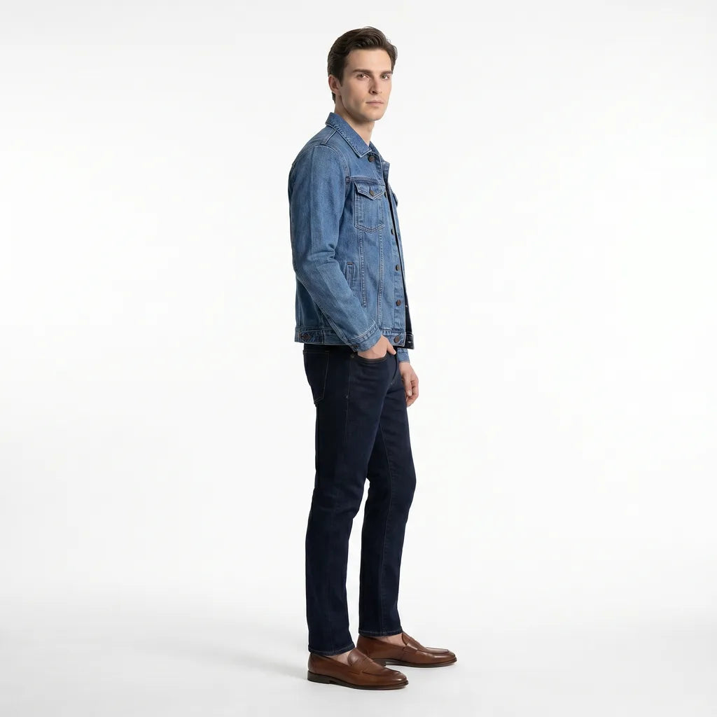 Men's Blue Fairbanks Cotton Denim Jacket