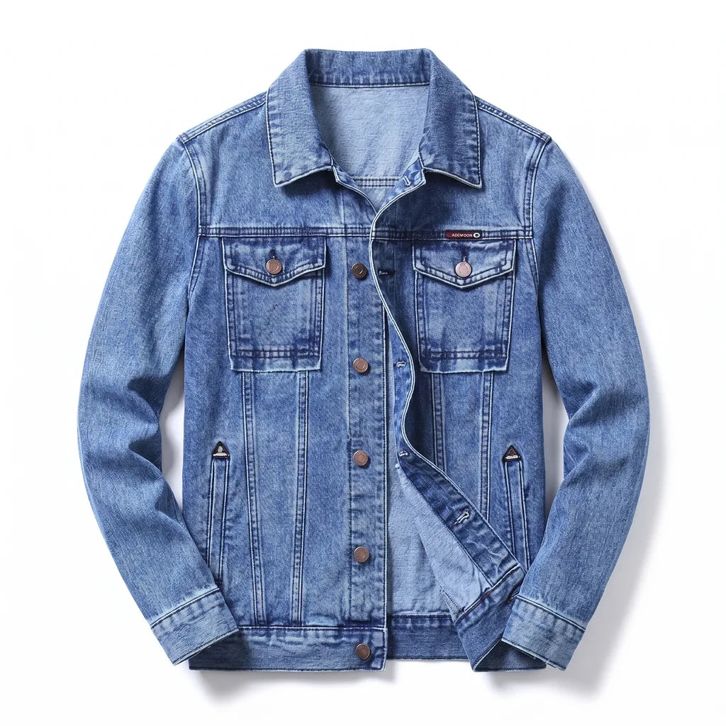 Francis Denim Jacket - Color:Blue;Size:XS