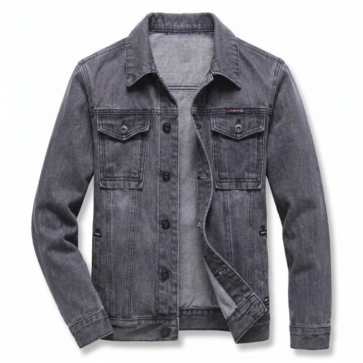 Francis Denim Jacket - Color:Gray;Size:XS