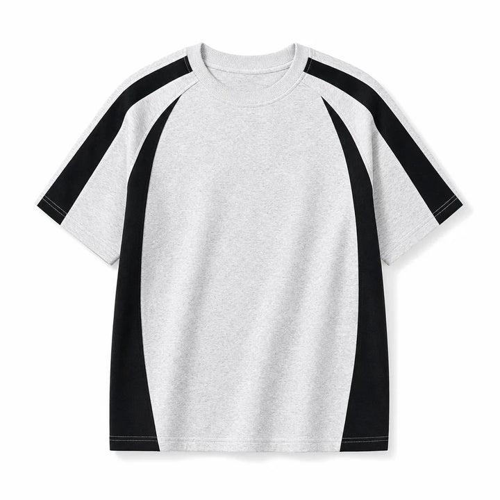 Gabriel Colorblock T-Shirt - Color:White Gray;Size:S