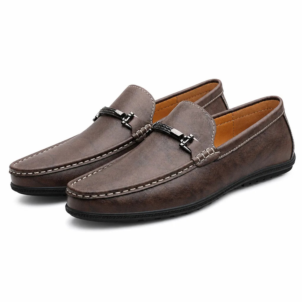Gabriel Driving Loafers - Color:Brown;Size:38