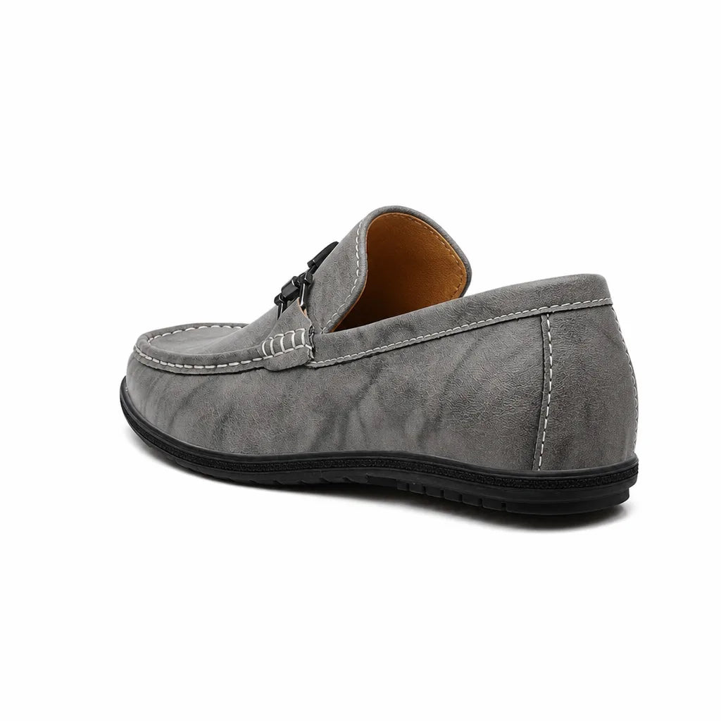 Men's Gray Declan Leather Driving Loafers