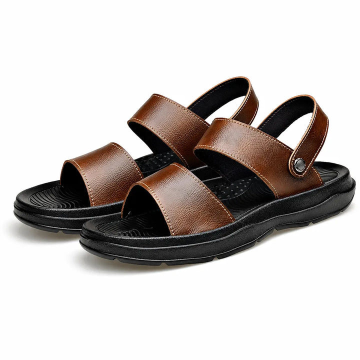 Gabriel Slip On Sandals - Color:Brown;Size:38