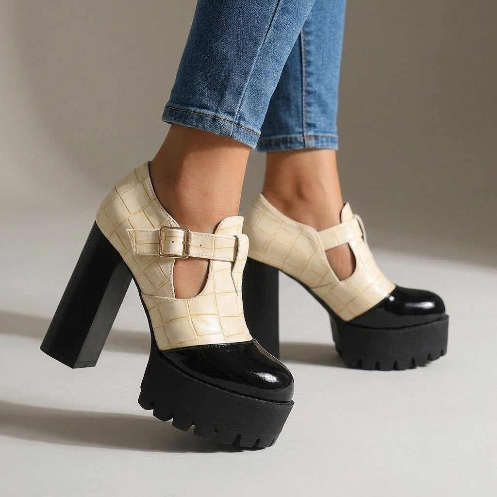 Celestine Linea Block Heels- leo