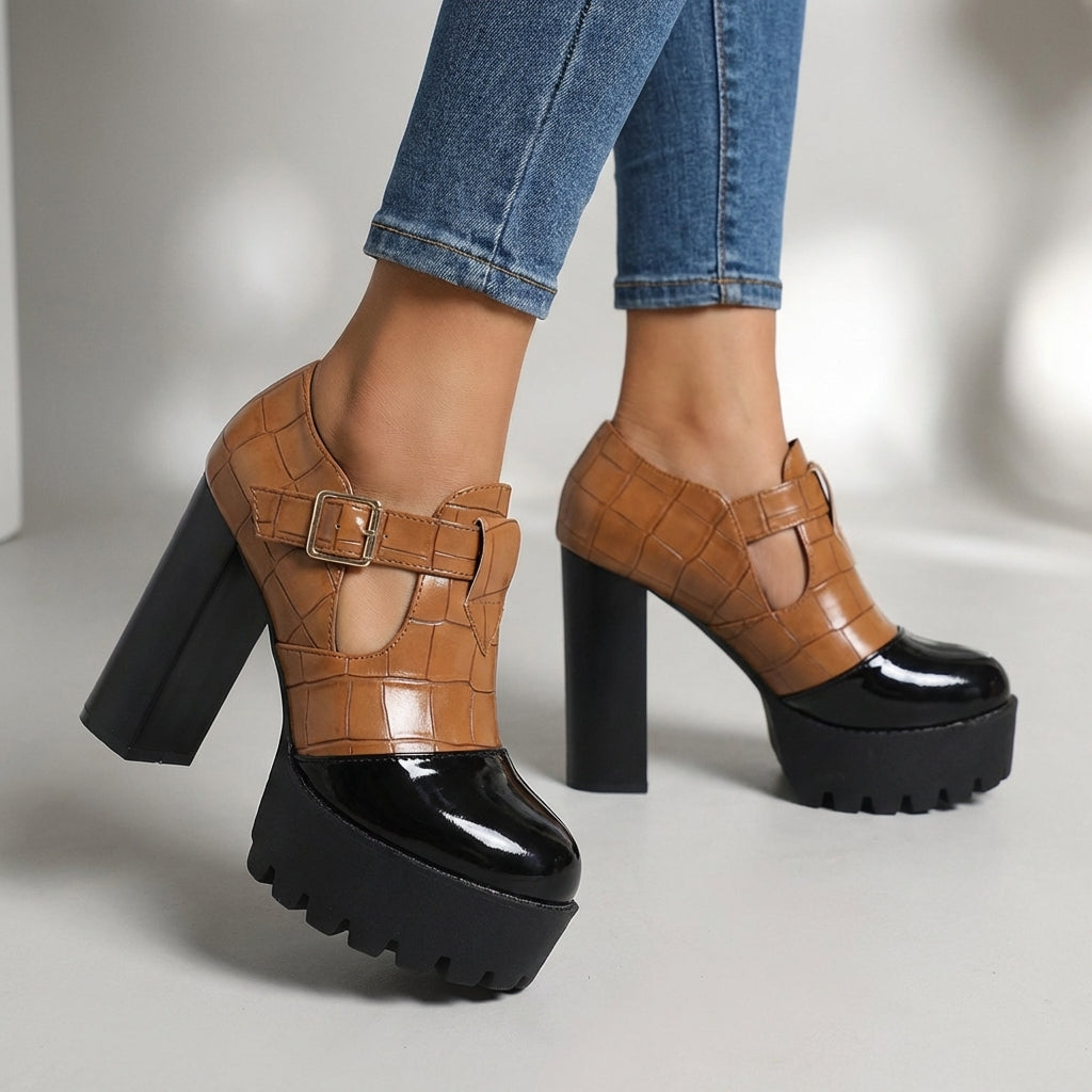 Celestine Linea Block Heels- leo