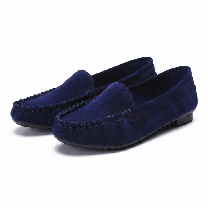 Ginerva Suede Loafers  - Color:Dark Blue;Size:35