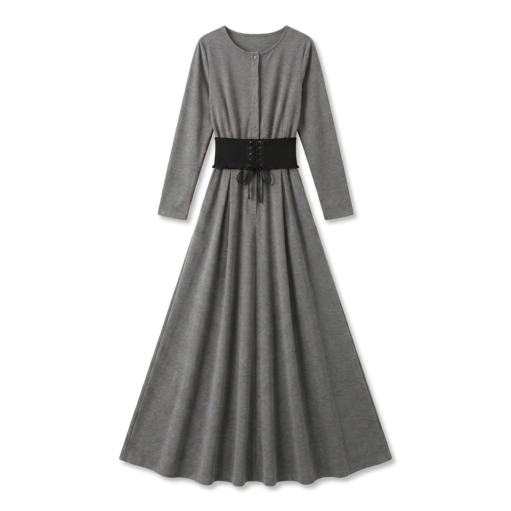 Amina Dress Set - Color:Gray;Size:S