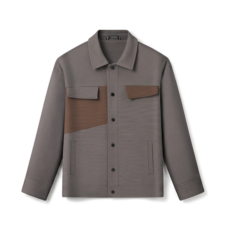Gray Hudson Colorblock Collared Jacket 2