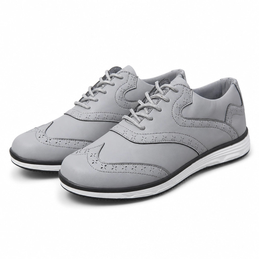 Graham Burns Brogue Sneakers - Color:Gray;Size:39