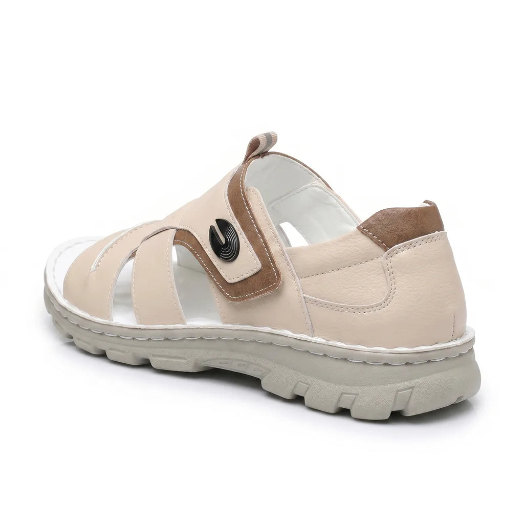 DH-8906 White Grayson Perforated Slide Sandals 11