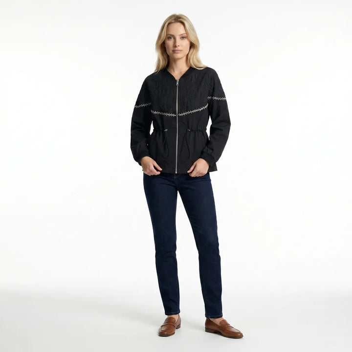 Women's Black Nova Loose Fit Windbreaker