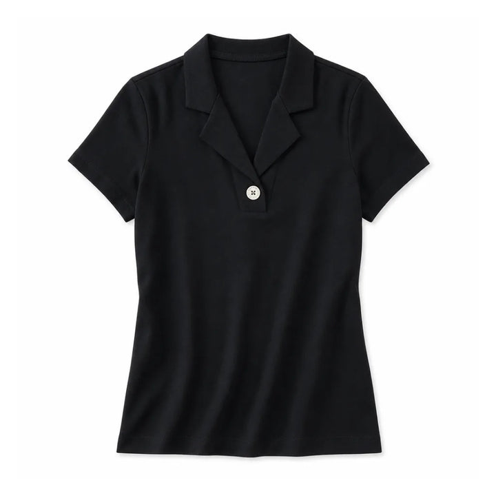 Hannah Polo Shirt - Color:Black;Size:S