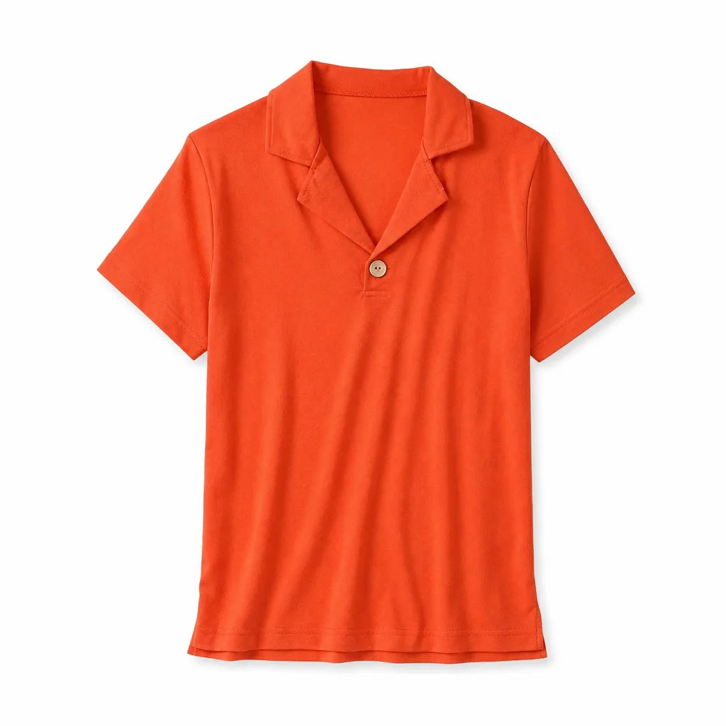 Hannah Polo Shirt - Color:Orange;Size:S