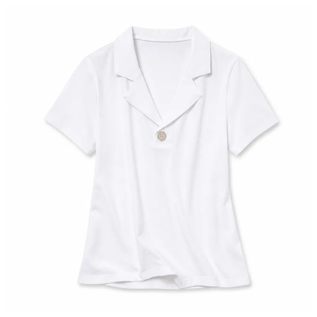 Hannah Polo Shirt - Color:White;Size:S
