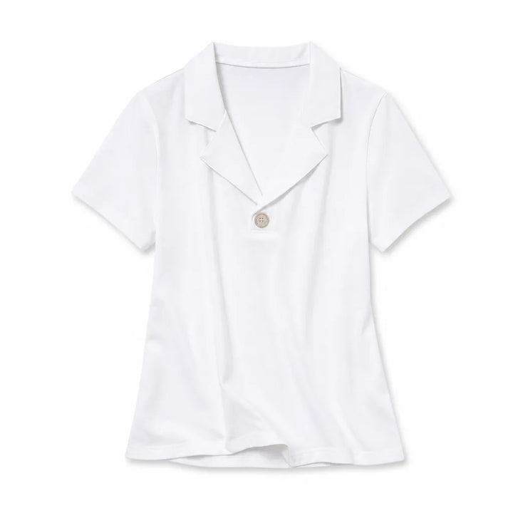 Hannah Polo Shirt - Color:White;Size:S