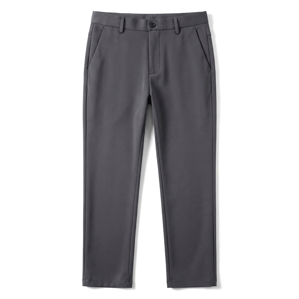 Harrison Cotton Straight Trousers - Color:Lightweight Dark Grey;Size:29