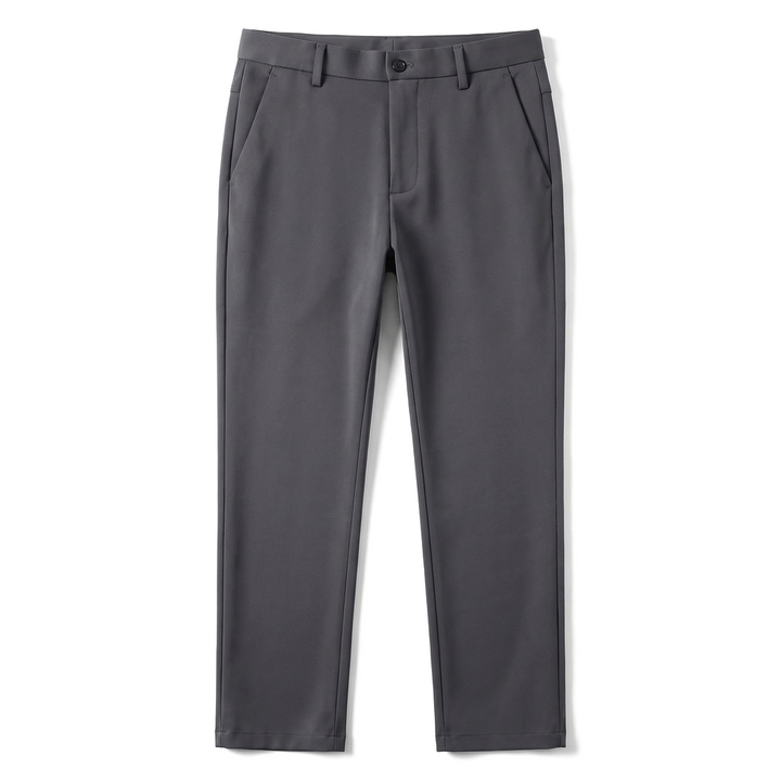 Harrison Cotton Straight Trousers - Color:Lightweight Dark Grey;Size:29