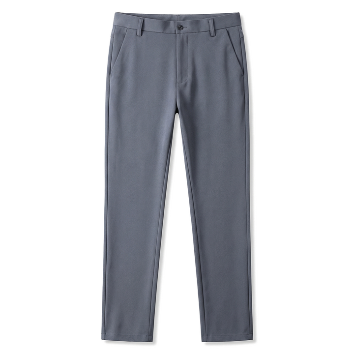 Harrison Cotton Straight Trousers - Color:Lightweight Light Grey;Size:29